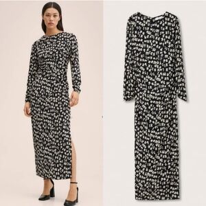 MANGO Letter Print Dress